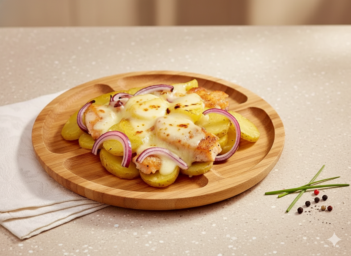 Puten-Ananas-Pfännchen: Herzhaftes Raclette mit fruchtiger Note