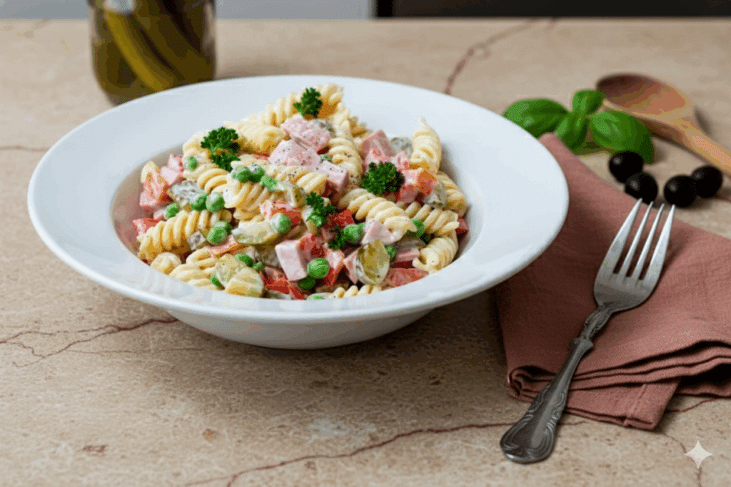 Klassischer Nudelsalat mit Mayo: So schmeckt der Sommer wie früher 28 Generated Image October 16 2025 12 34PM 1