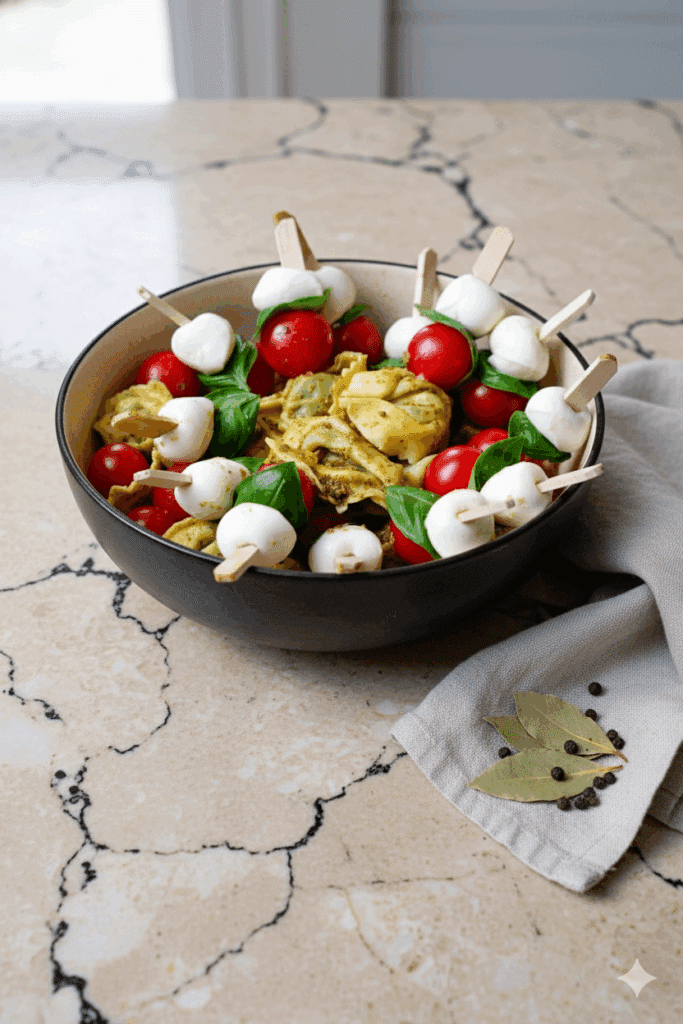 Fingerfood-Spieße mit Tortellini, Tomaten & Mozzarella – Der perfekte Partysnack 28 Generated Image October 29 2025 11 10AM