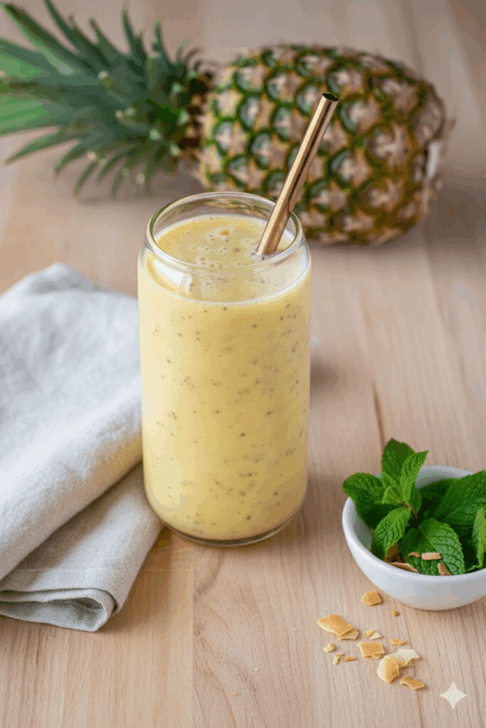 Tropischer Ananas-Bananen-Smoothie mit Kokos – cremig, fruchtig und gesund 28 Generated Image November 12 2025 12 17PM
