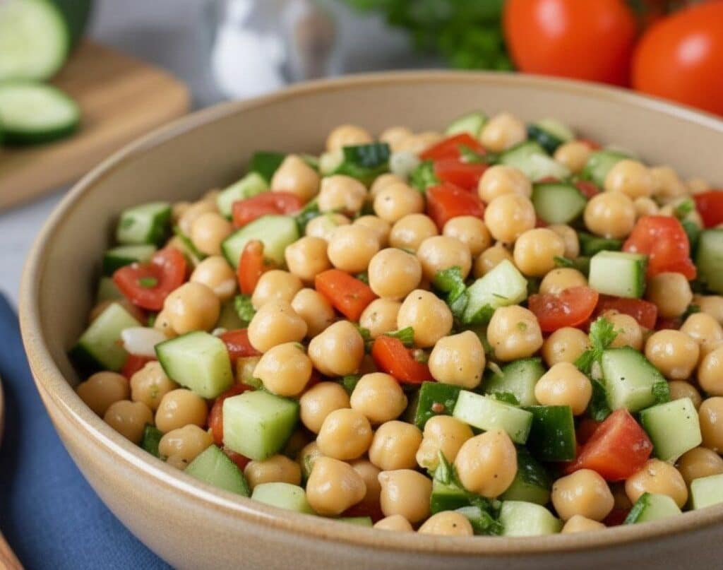 Kichererbsen Salat mit frischem Gemüse – einfach & lecker 28 5873112089746934659 121