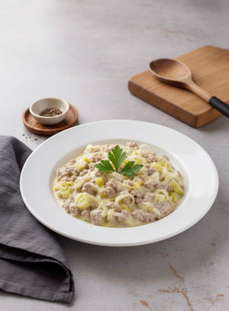 Herzhaft-cremige Käse-Lauch-Suppe mit Hackfleisch – Schnell zubereitet 28 5918264754512268256 121