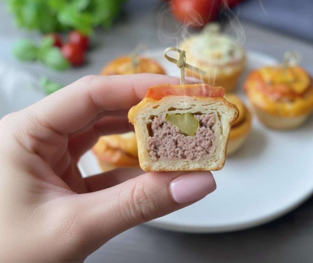 Cheeseburger Muffins aus Pizzateig – Herzhaftes Fingerfood für Kinder & Familie 31 5953808319011031879 121