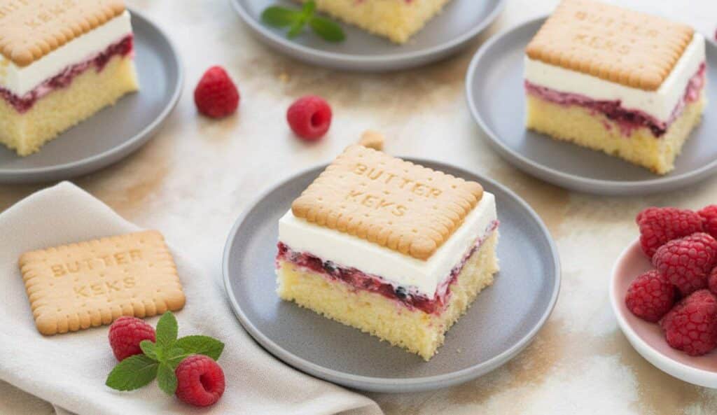 Butterkekskuchen mit Himbeeren und Vanillepudding – Cremiger Sommerkuchen vom Blech 30 6016813358939573150 121