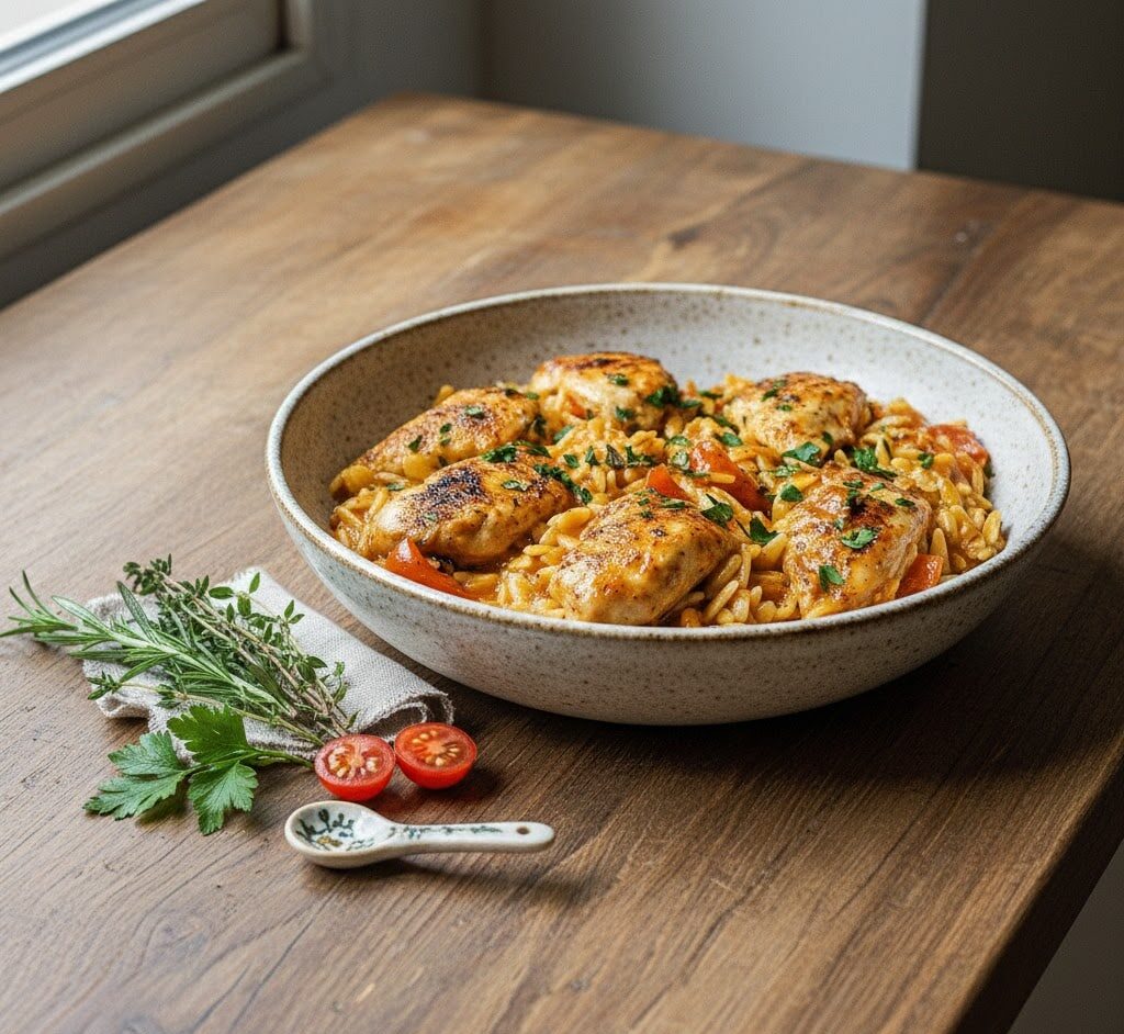 Orzo-Pfanne mit Paprika und Hähnchen – Schnelles & Leckeres Familiengericht 30 unnamed 42 e1772003830739