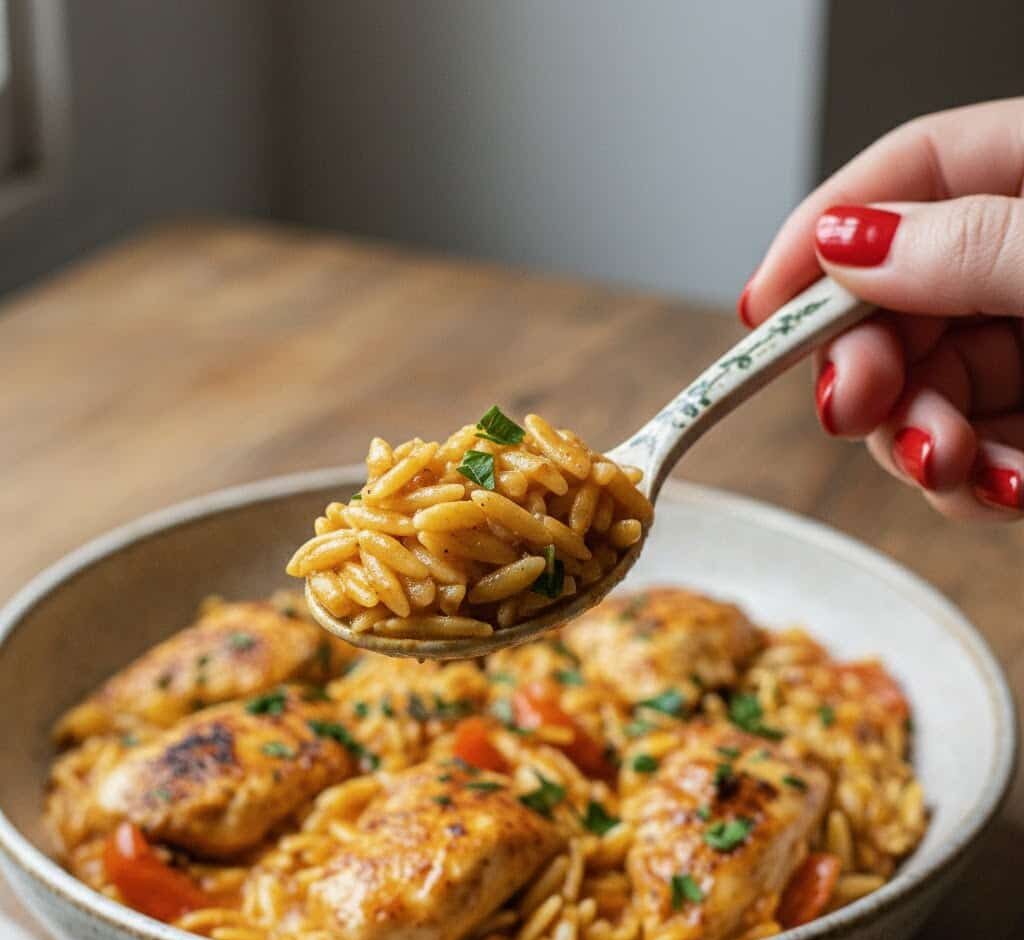 Orzo-Pfanne mit Paprika und Hähnchen – Schnelles & Leckeres Familiengericht 31 unnamed 43 e1772003886449