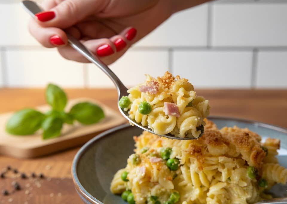 Herzhaftes Nudelgratin mit Erbsen und Kochschinken 31 unnamed 81 e1771834759630