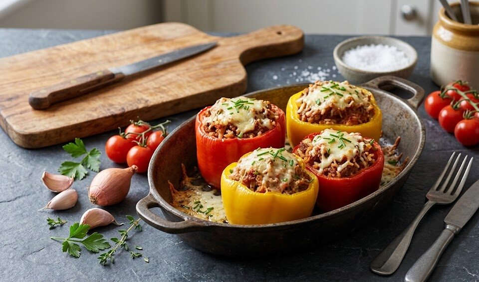 Gefüllte Paprika mit Hackfleisch und Reis aus dem Ofen – Herzhaftes Familienrezept 30 unnamed 4 e1772346156751